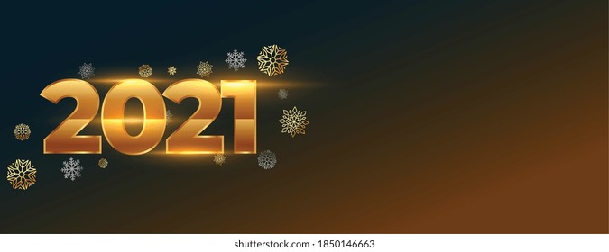Creativo año nuevo 2021 con decoración de copos de nieve