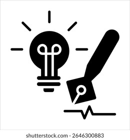 creative glyph icon vector illustration