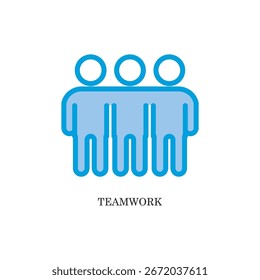 Ilustração de vetor de glifo criativo do conceito de Trabalho em equipe em pessoas e tema da comunidade.