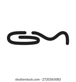 Kreatives GM-Logo-Monopgramm-Symbol, Vektorvorlage