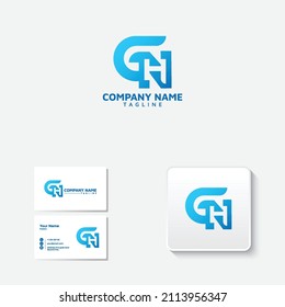 Plantilla de diseño de logotipo de GNH creativo