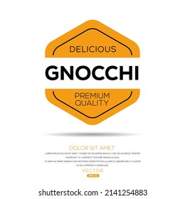 Creative (Gnocchi ) logo, Gnocchi  sticker, vector illustration.