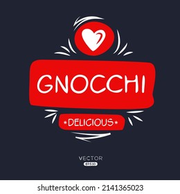 Creative (Gnocchi ) logo, Gnocchi  sticker, vector illustration.