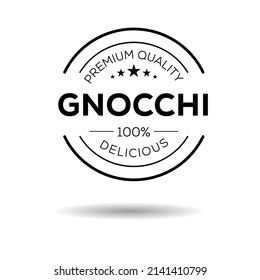 Creative (Gnocchi ) logo, Gnocchi  sticker, vector illustration.