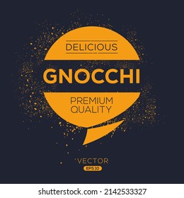 Creative (Gnocchi ) logo, Gnocchi  sticker, vector illustration.