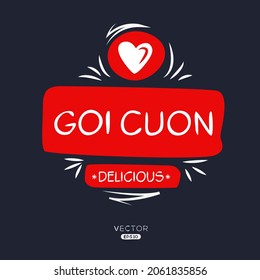 Creative (Goi cuon) logo, Goi cuon  sticker, vector illustration.