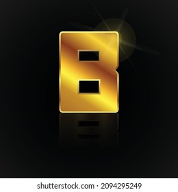 Ilustración de icono del logotipo de Gold B