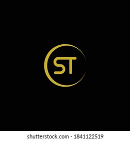 creative gold and black gold and black initials logo design
