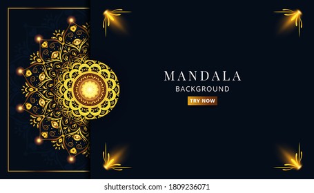 creative Golden arabesque style islamic pattern background