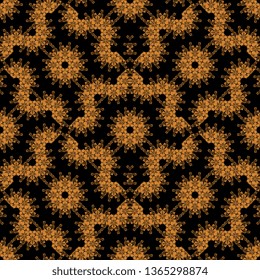creative golden black Art Deco Seamless Baroque Pattern