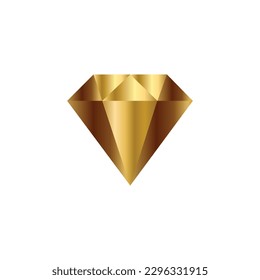 Ilustración creativa del vector del diamante dorado.
