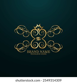 kreative golden elegante logo Tepmlate , kreative neue initiale letztere k Logo-Design, mit Monogramm s letztere Logo-Design und goldene Farbe 
