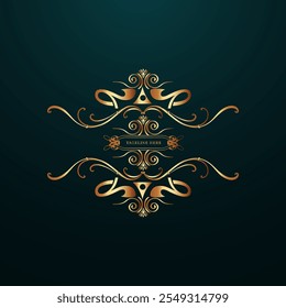 logotipo elegante dourado criativo Tepmlate , criativo novo nome inicial da banda logo design, com monograma nome da banda último logo design e cor dourada 