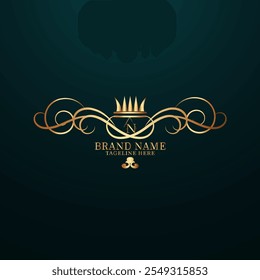 logotipo elegante dourado criativo Modelo , criativo novo inicial último n logotipo design, com monograma n último logotipo design e cor dourada 