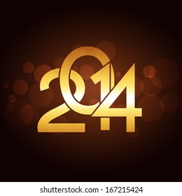 creative golden happy new year design
