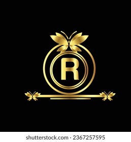 logotipo creativo de dorado a-Z
