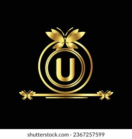 creative  golden latter logo A-Z