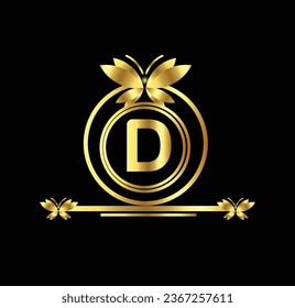 creative  golden latter logo A-Z