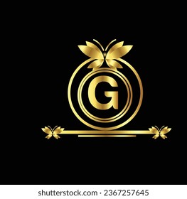 logotipo creativo de dorado a-Z