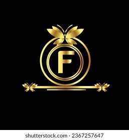 logotipo creativo de dorado a-Z
