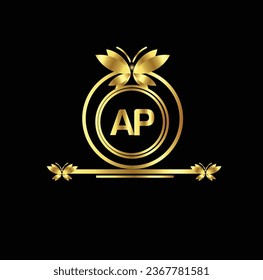 creative golden latter logo design