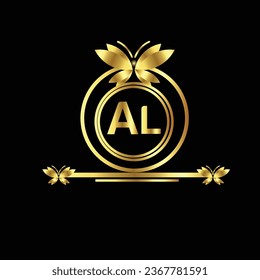creative golden latter logo design