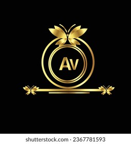 diseño creativo de logotipo dorado
