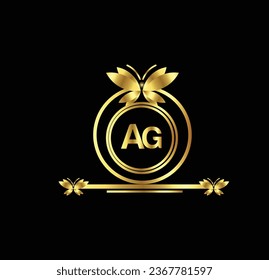 creative golden latter logo design