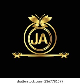 diseño creativo de logotipo dorado