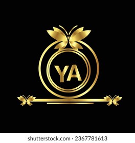 creative golden latter logo design