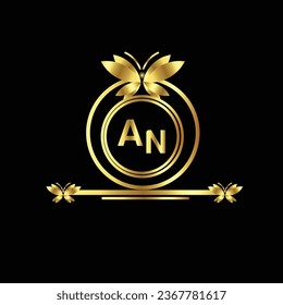 creative golden latter logo design