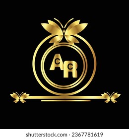 diseño creativo de logotipo dorado