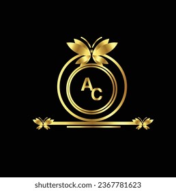 creative golden latter logo design