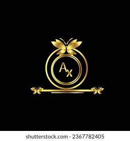 creative golden latter logo design