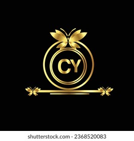 creative  golden  latter logo design 