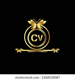 creative  golden  latter logo design 