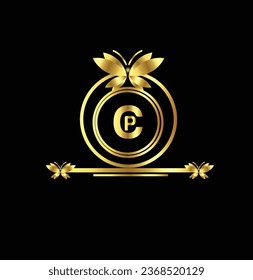 creative  golden  latter logo design 