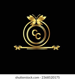 creative  golden  latter logo design 