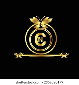 creative  golden  latter logo design 