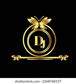 creative golden latter logo design