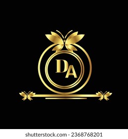 creative golden latter logo design