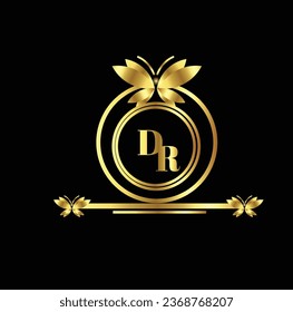 diseño creativo de logotipo dorado