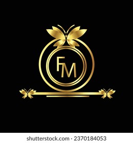 Creative golden latter logo design