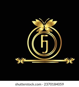 Diseño creativo de logotipo dorado