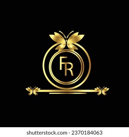 Creative golden latter logo design