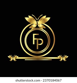 Creative golden latter logo design