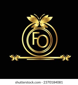 Creative golden latter logo design