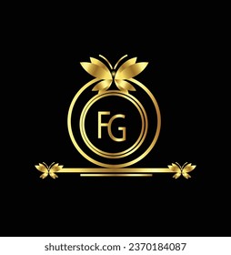 Creative Golden-letzteres Logo-Design