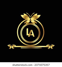 diseño creativo de logotipo dorado