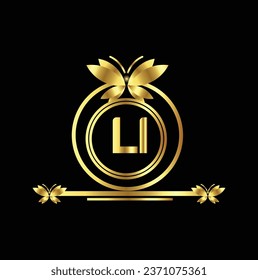 creative golden latter logo design